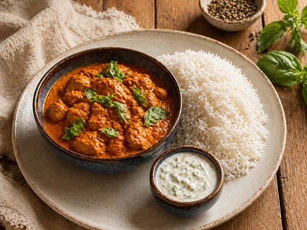 Kip tandoori curry met raita