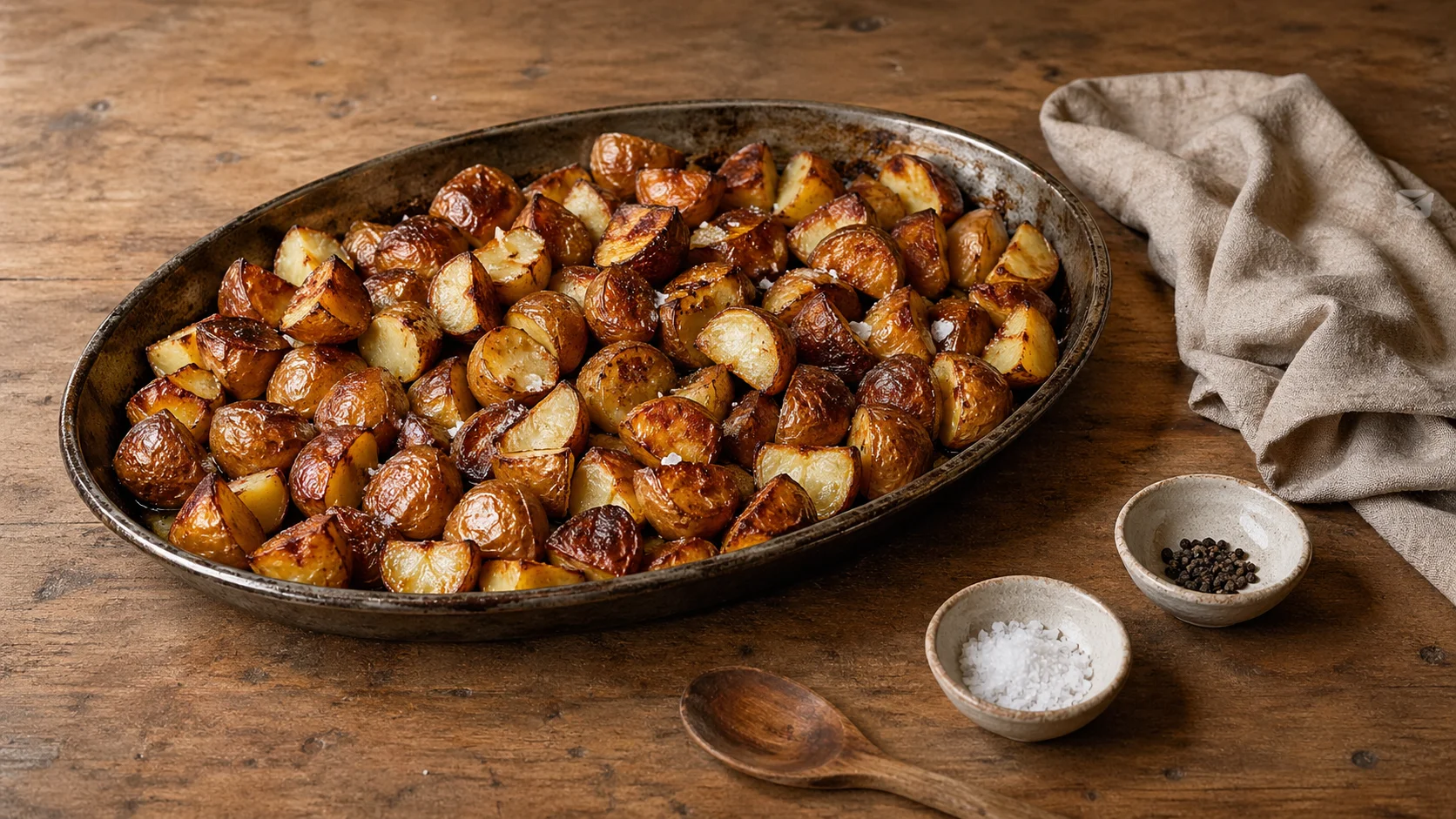 Krokante geroosterde aardappels